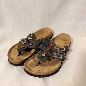 Stylish Black and Brown Sandals
